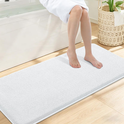 Memory Foam Bath Mat 30x20, Extra Soft Absorbent Bathroom Rugs - Colors B