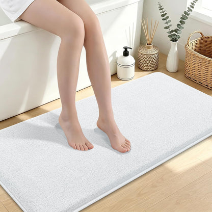 Memory Foam Bath Mat 30x20, Extra Soft Absorbent Bathroom Rugs - Colors B