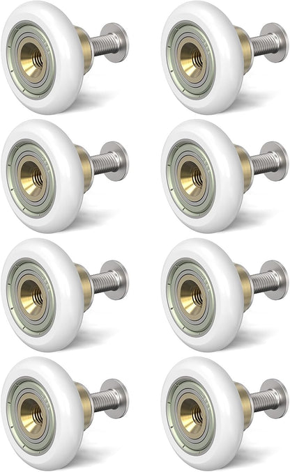 Sliding Shower Door Rollers Replacement, 19mm Diameter Nylon Wheels