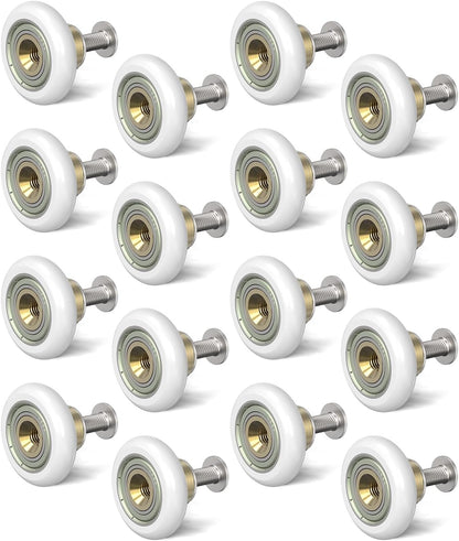 Sliding Shower Door Rollers Replacement, 19mm Diameter Nylon Wheels