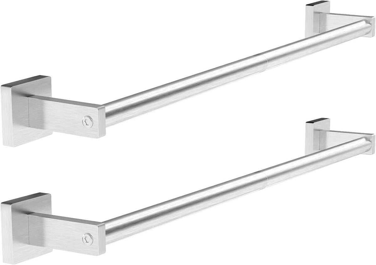 Towel Bar for Bathroom, 24" 2 Pack Wall Mounted Towel Rack, Black