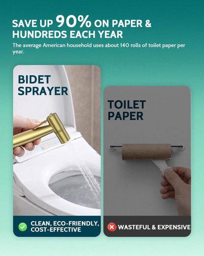 Handheld Bidet Sprayer, Adjustable Water Pressure, RV Toilet Use