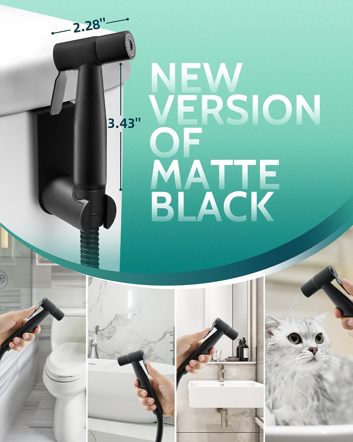 Handheld Bidet Sprayer, Adjustable Water Pressure, RV Toilet Use