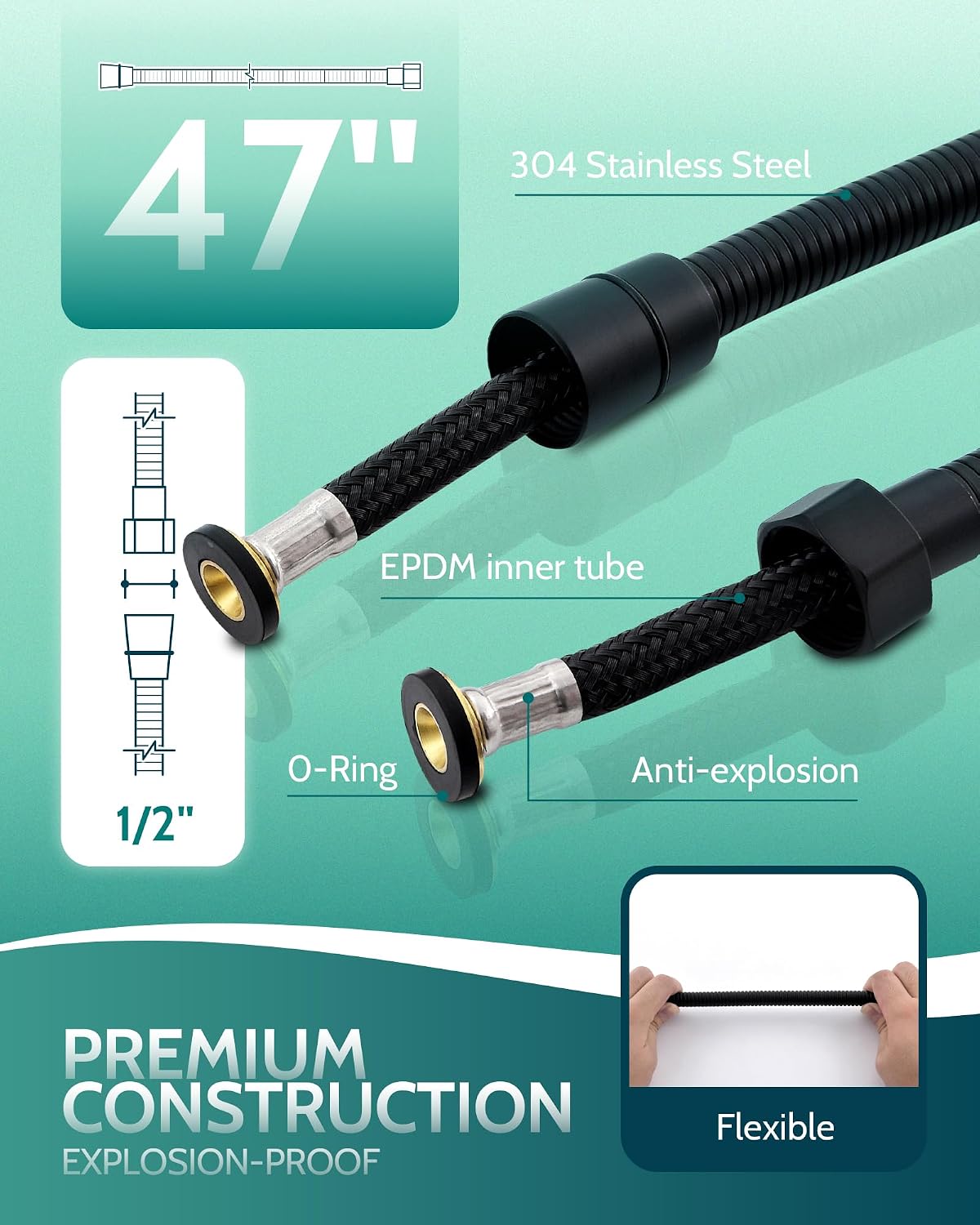 Handheld Bidet Sprayer, Adjustable Water Pressure, RV Toilet Use