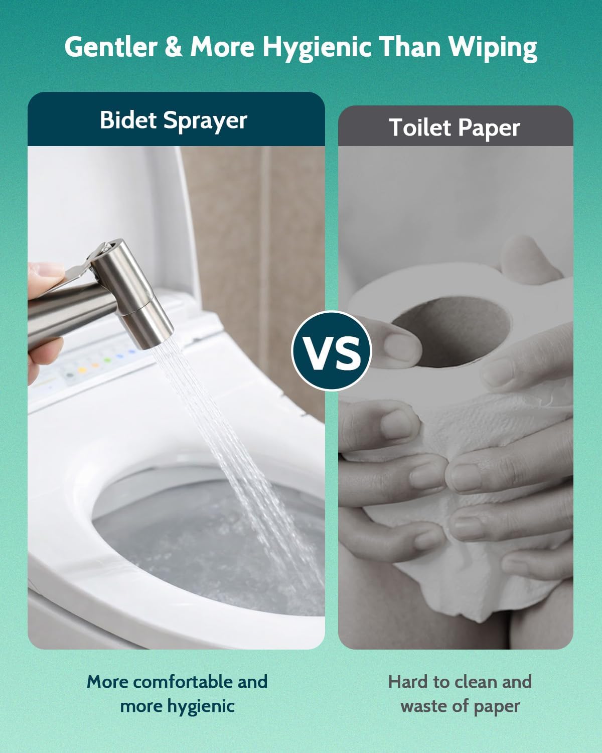 Handheld Bidet Sprayer, Adjustable Water Pressure, RV Toilet Use