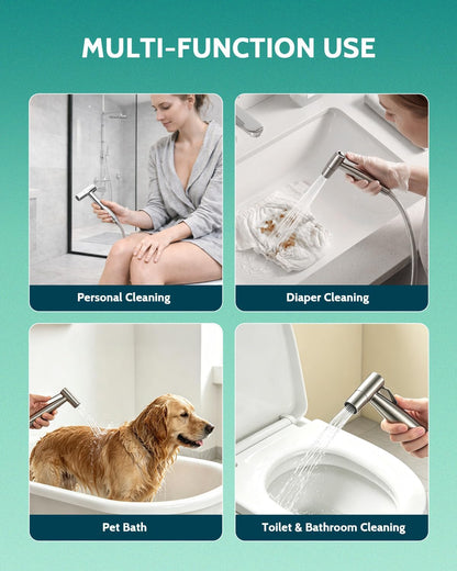 Handheld Bidet Sprayer, Adjustable Water Pressure, RV Toilet Use