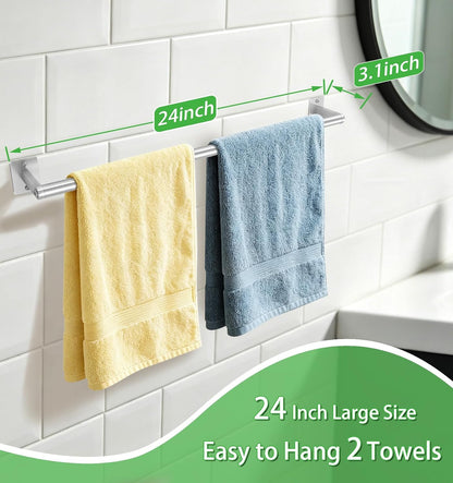 Brushed Nickel Towel Bar for Bathroom Wall, Stainless Steel,24 Inch