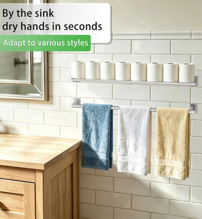 Brushed Nickel Towel Bar for Bathroom Wall, Stainless Steel,24 Inch