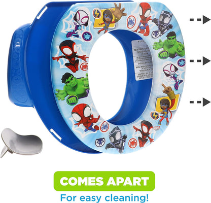 Spidey and His Amazing Friends "Team Up" Soft Potty Seat and Potty Training Seat - Soft Cushion, Baby Potty Training, Safe, Easy to Clean