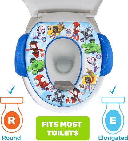 Spidey and His Amazing Friends "Team Up" Soft Potty Seat and Potty Training Seat - Soft Cushion, Baby Potty Training, Safe, Easy to Clean