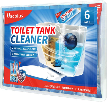 Toilet Tank Cleaner Tablets, Automatic Descaler, Mold Rust Remover | 6 Pack, Long-Lasting Bowl Cleaning Solution, Septic Safe, Pipe Safe, Pre-Measured Convenience