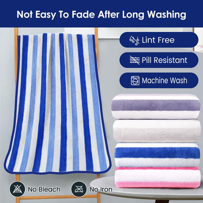 Microfiber Bath Towel (30" x 60"), Oversized Thick Towels, Soft, Super Absorbent and Fast Drying, No Fading Multipurpose Use for Sports, Travel, Fitness, Yoga, 30 in 60 in, Grey Count | Microfiber, Hanging Loop, Oversized, Soft & Absorbent, Fast