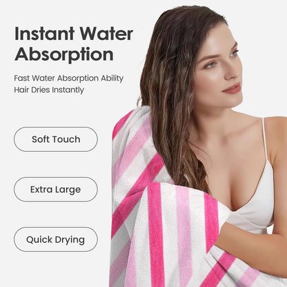 Microfiber Bath Towel (30" x 60"), Oversized Thick Towels, Soft, Super Absorbent and Fast Drying, No Fading Multipurpose Use for Sports, Travel, Fitness, Yoga, 30 in 60 in, Grey Count | Microfiber, Hanging Loop, Oversized, Soft & Absorbent, Fast
