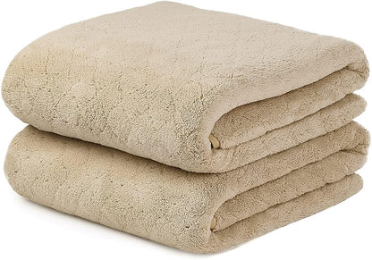 Microfiber Bath Towel (30" x 60"), Oversized Thick Towels, Soft, Super Absorbent and Fast Drying, No Fading Multipurpose Use for Sports, Travel, Fitness, Yoga, 30 in 60 in, Grey Count | Microfiber, Hanging Loop, Oversized, Soft & Absorbent, Fast