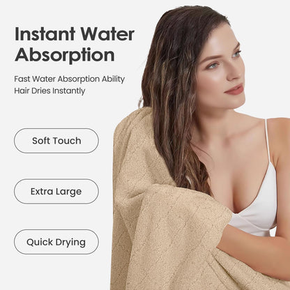 Microfiber Bath Towel (30" x 60"), Oversized Thick Towels, Soft, Super Absorbent and Fast Drying, No Fading Multipurpose Use for Sports, Travel, Fitness, Yoga, 30 in 60 in, Grey Count | Microfiber, Hanging Loop, Oversized, Soft & Absorbent, Fast