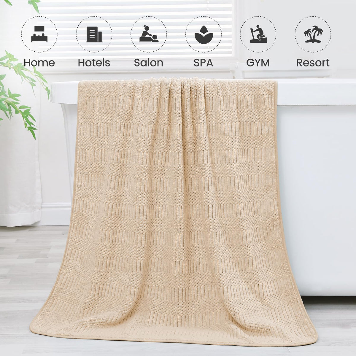 Microfiber Bath Towel (30" x 60"), Oversized Thick Towels, Soft, Super Absorbent and Fast Drying, No Fading Multipurpose Use for Sports, Travel, Fitness, Yoga, 30 in 60 in, Grey Count | Microfiber, Hanging Loop, Oversized, Soft & Absorbent, Fast
