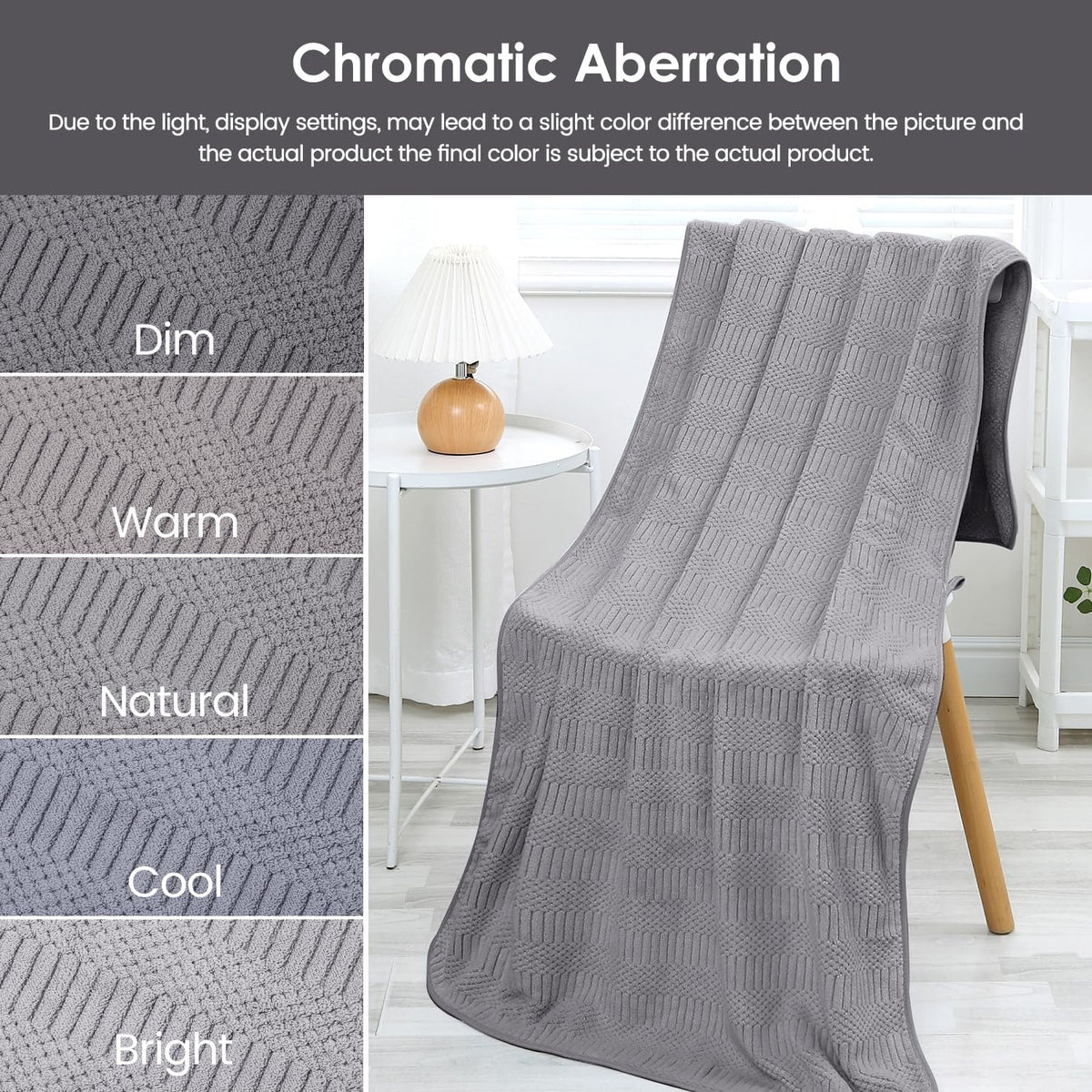 Microfiber Bath Towel (30" x 60"), Oversized Thick Towels, Soft, Super Absorbent and Fast Drying, No Fading Multipurpose Use for Sports, Travel, Fitness, Yoga, 30 in 60 in, Grey Count | Microfiber, Hanging Loop, Oversized, Soft & Absorbent, Fast