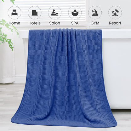Microfiber Bath Towel (30" x 60"), Oversized Thick Towels, Soft, Super Absorbent and Fast Drying, No Fading Multipurpose Use for Sports, Travel, Fitness, Yoga, 30 in 60 in, Grey Count | Microfiber, Hanging Loop, Oversized, Soft & Absorbent, Fast