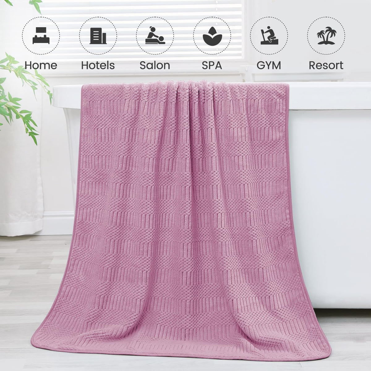 Microfiber Bath Towel (30" x 60"), Oversized Thick Towels, Soft, Super Absorbent and Fast Drying, No Fading Multipurpose Use for Sports, Travel, Fitness, Yoga, 30 in 60 in, Grey Count | Microfiber, Hanging Loop, Oversized, Soft & Absorbent, Fast