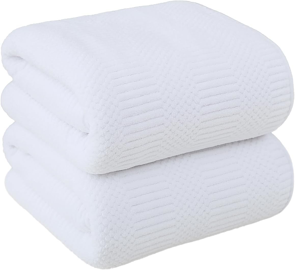 Microfiber Bath Towel (30" x 60"), Oversized Thick Towels, Soft, Super Absorbent and Fast Drying, No Fading Multipurpose Use for Sports, Travel, Fitness, Yoga, 30 in 60 in, Grey Count | Microfiber, Hanging Loop, Oversized, Soft & Absorbent, Fast