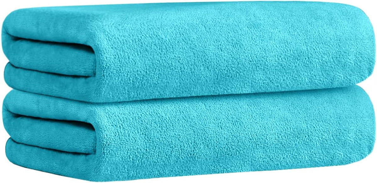 Microfiber Bath Towel (30" x 60"), Oversized Thick Towels, Soft, Super Absorbent and Fast Drying, No Fading Multipurpose Use for Sports, Travel, Fitness, Yoga, 30 in 60 in, Grey Count | Microfiber, Hanging Loop, Oversized, Soft & Absorbent, Fast