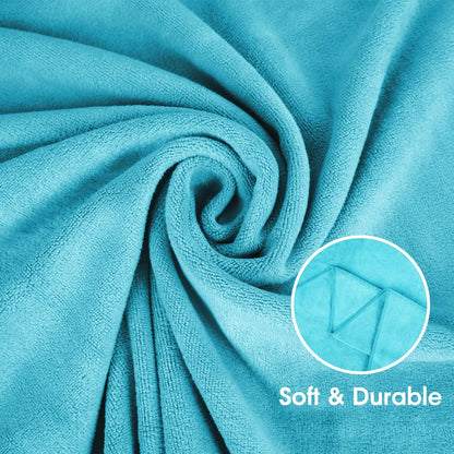 Microfiber Bath Towel (30" x 60"), Oversized Thick Towels, Soft, Super Absorbent and Fast Drying, No Fading Multipurpose Use for Sports, Travel, Fitness, Yoga, 30 in 60 in, Grey Count | Microfiber, Hanging Loop, Oversized, Soft & Absorbent, Fast