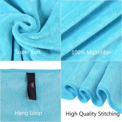 Microfiber Bath Towel (30" x 60"), Oversized Thick Towels, Soft, Super Absorbent and Fast Drying, No Fading Multipurpose Use for Sports, Travel, Fitness, Yoga, 30 in 60 in, Grey Count | Microfiber, Hanging Loop, Oversized, Soft & Absorbent, Fast