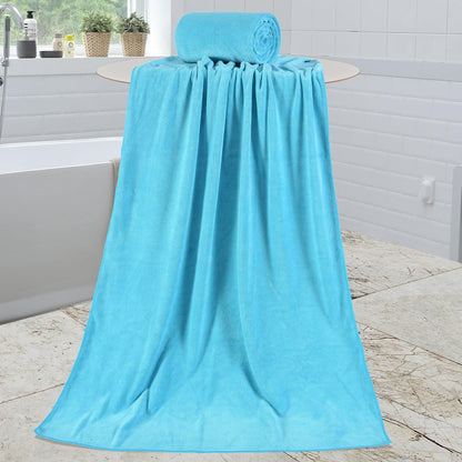 Microfiber Bath Towel (30" x 60"), Oversized Thick Towels, Soft, Super Absorbent and Fast Drying, No Fading Multipurpose Use for Sports, Travel, Fitness, Yoga, 30 in 60 in, Grey Count | Microfiber, Hanging Loop, Oversized, Soft & Absorbent, Fast