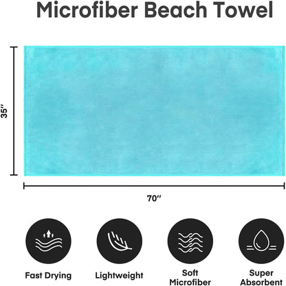 Microfiber Bath Towel (30" x 60"), Oversized Thick Towels, Soft, Super Absorbent and Fast Drying, No Fading Multipurpose Use for Sports, Travel, Fitness, Yoga, 30 in 60 in, Grey Count | Microfiber, Hanging Loop, Oversized, Soft & Absorbent, Fast