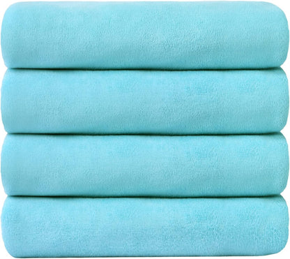 Microfiber Bath Towel (30" x 60"), Oversized Thick Towels, Soft, Super Absorbent and Fast Drying, No Fading Multipurpose Use for Sports, Travel, Fitness, Yoga, 30 in 60 in, Grey Count | Microfiber, Hanging Loop, Oversized, Soft & Absorbent, Fast