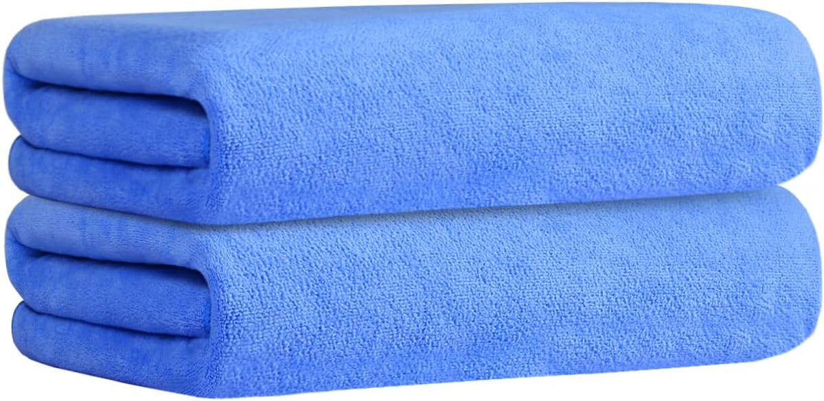 Microfiber Bath Towel (30" x 60"), Oversized Thick Towels, Soft, Super Absorbent and Fast Drying, No Fading Multipurpose Use for Sports, Travel, Fitness, Yoga, 30 in 60 in, Grey Count | Microfiber, Hanging Loop, Oversized, Soft & Absorbent, Fast