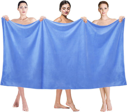 Microfiber Bath Towel (30" x 60"), Oversized Thick Towels, Soft, Super Absorbent and Fast Drying, No Fading Multipurpose Use for Sports, Travel, Fitness, Yoga, 30 in 60 in, Grey Count | Microfiber, Hanging Loop, Oversized, Soft & Absorbent, Fast