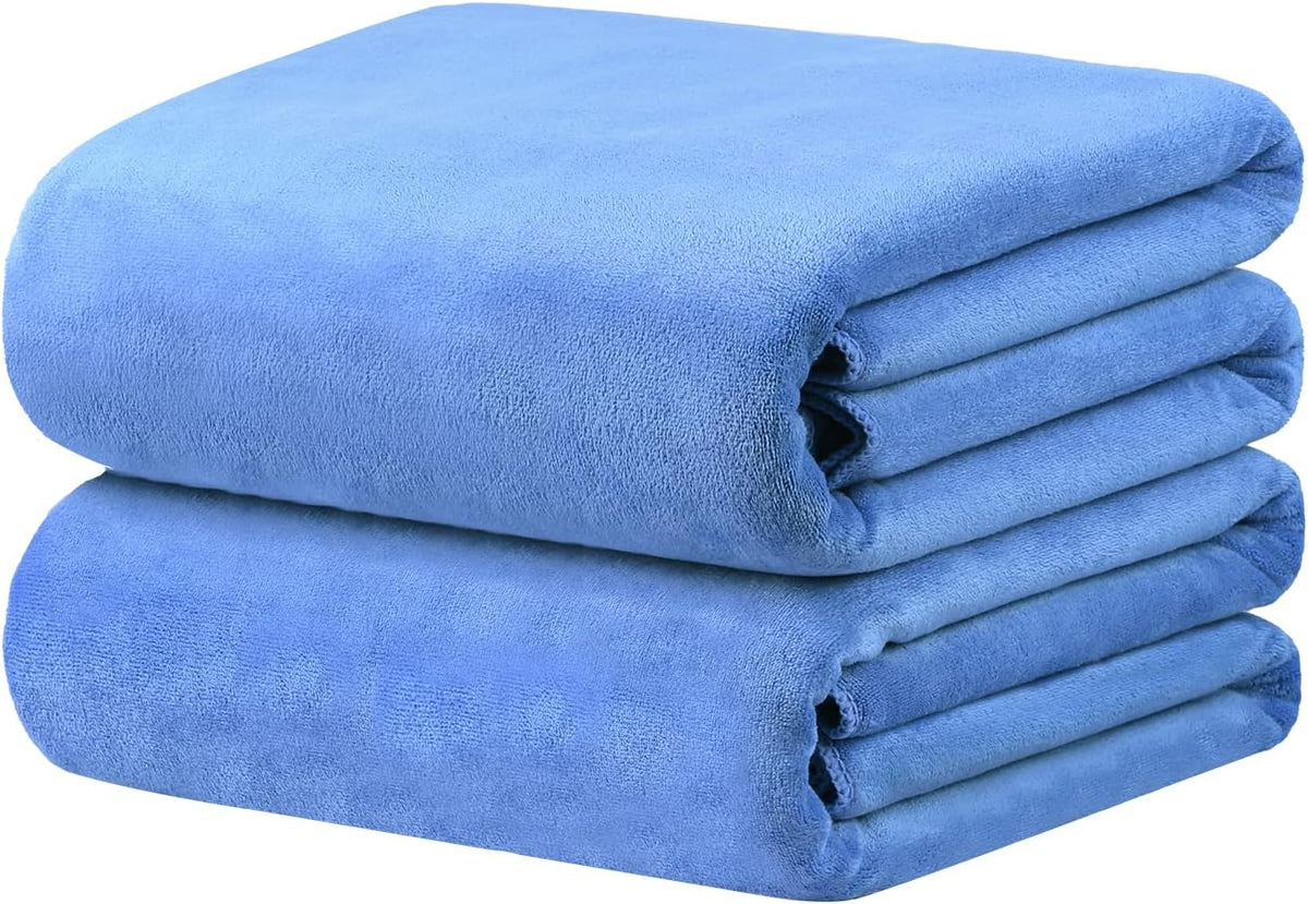 Microfiber Bath Towel (30" x 60"), Oversized Thick Towels, Soft, Super Absorbent and Fast Drying, No Fading Multipurpose Use for Sports, Travel, Fitness, Yoga, 30 in 60 in, Grey Count | Microfiber, Hanging Loop, Oversized, Soft & Absorbent, Fast
