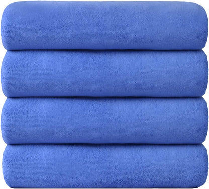 Microfiber Bath Towel (30" x 60"), Oversized Thick Towels, Soft, Super Absorbent and Fast Drying, No Fading Multipurpose Use for Sports, Travel, Fitness, Yoga, 30 in 60 in, Grey Count | Microfiber, Hanging Loop, Oversized, Soft & Absorbent, Fast