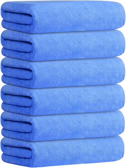 Microfiber Bath Towel (30" x 60"), Oversized Thick Towels, Soft, Super Absorbent and Fast Drying, No Fading Multipurpose Use for Sports, Travel, Fitness, Yoga, 30 in 60 in, Grey Count | Microfiber, Hanging Loop, Oversized, Soft & Absorbent, Fast