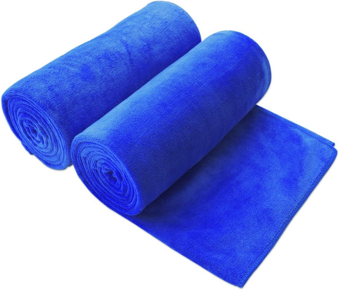 Microfiber Bath Towel (30" x 60"), Oversized Thick Towels, Soft, Super Absorbent and Fast Drying, No Fading Multipurpose Use for Sports, Travel, Fitness, Yoga, 30 in 60 in, Grey Count | Microfiber, Hanging Loop, Oversized, Soft & Absorbent, Fast