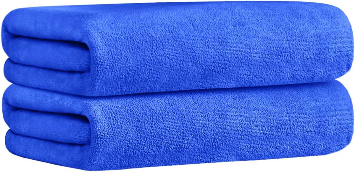 Microfiber Bath Towel (30" x 60"), Oversized Thick Towels, Soft, Super Absorbent and Fast Drying, No Fading Multipurpose Use for Sports, Travel, Fitness, Yoga, 30 in 60 in, Grey Count | Microfiber, Hanging Loop, Oversized, Soft & Absorbent, Fast