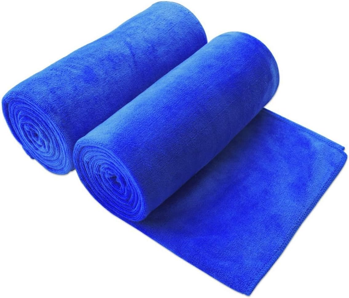 Microfiber Bath Towel (30" x 60"), Oversized Thick Towels, Soft, Super Absorbent and Fast Drying, No Fading Multipurpose Use for Sports, Travel, Fitness, Yoga, 30 in 60 in, Grey Count | Microfiber, Hanging Loop, Oversized, Soft & Absorbent, Fast