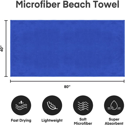 Microfiber Bath Towel (30" x 60"), Oversized Thick Towels, Soft, Super Absorbent and Fast Drying, No Fading Multipurpose Use for Sports, Travel, Fitness, Yoga, 30 in 60 in, Grey Count | Microfiber, Hanging Loop, Oversized, Soft & Absorbent, Fast