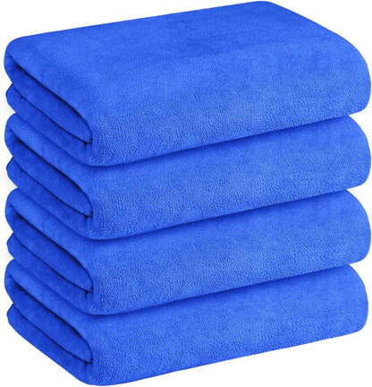 Microfiber Bath Towel (30" x 60"), Oversized Thick Towels, Soft, Super Absorbent and Fast Drying, No Fading Multipurpose Use for Sports, Travel, Fitness, Yoga, 30 in 60 in, Grey Count | Microfiber, Hanging Loop, Oversized, Soft & Absorbent, Fast