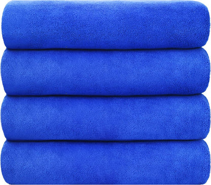 Microfiber Bath Towel (30" x 60"), Oversized Thick Towels, Soft, Super Absorbent and Fast Drying, No Fading Multipurpose Use for Sports, Travel, Fitness, Yoga, 30 in 60 in, Grey Count | Microfiber, Hanging Loop, Oversized, Soft & Absorbent, Fast