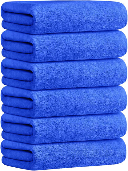 Microfiber Bath Towel (30" x 60"), Oversized Thick Towels, Soft, Super Absorbent and Fast Drying, No Fading Multipurpose Use for Sports, Travel, Fitness, Yoga, 30 in 60 in, Grey Count | Microfiber, Hanging Loop, Oversized, Soft & Absorbent, Fast