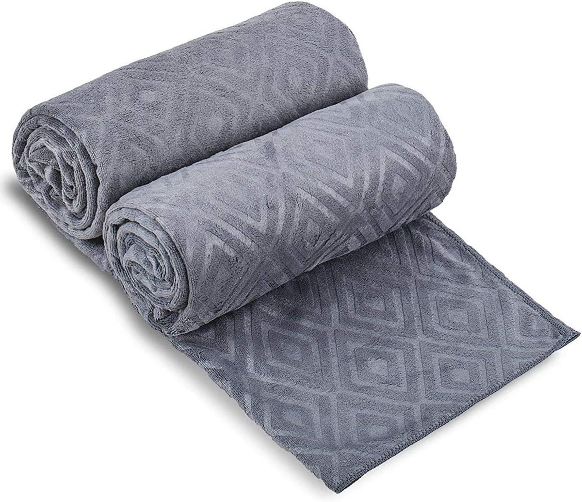 Microfiber Bath Towel (30" x 60"), Oversized Thick Towels, Soft, Super Absorbent and Fast Drying, No Fading Multipurpose Use for Sports, Travel, Fitness, Yoga, 30 in 60 in, Grey Count | Microfiber, Hanging Loop, Oversized, Soft & Absorbent, Fast