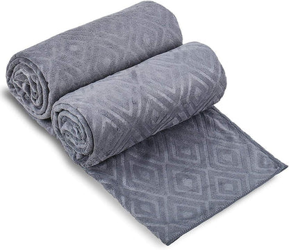 Microfiber Bath Towel (30" x 60"), Oversized Thick Towels, Soft, Super Absorbent and Fast Drying, No Fading Multipurpose Use for Sports, Travel, Fitness, Yoga, 30 in 60 in, Grey Count | Microfiber, Hanging Loop, Oversized, Soft & Absorbent, Fast