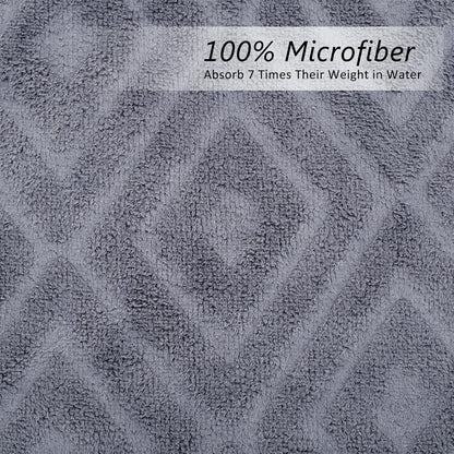 Microfiber Bath Towel (30" x 60"), Oversized Thick Towels, Soft, Super Absorbent and Fast Drying, No Fading Multipurpose Use for Sports, Travel, Fitness, Yoga, 30 in 60 in, Grey Count | Microfiber, Hanging Loop, Oversized, Soft & Absorbent, Fast