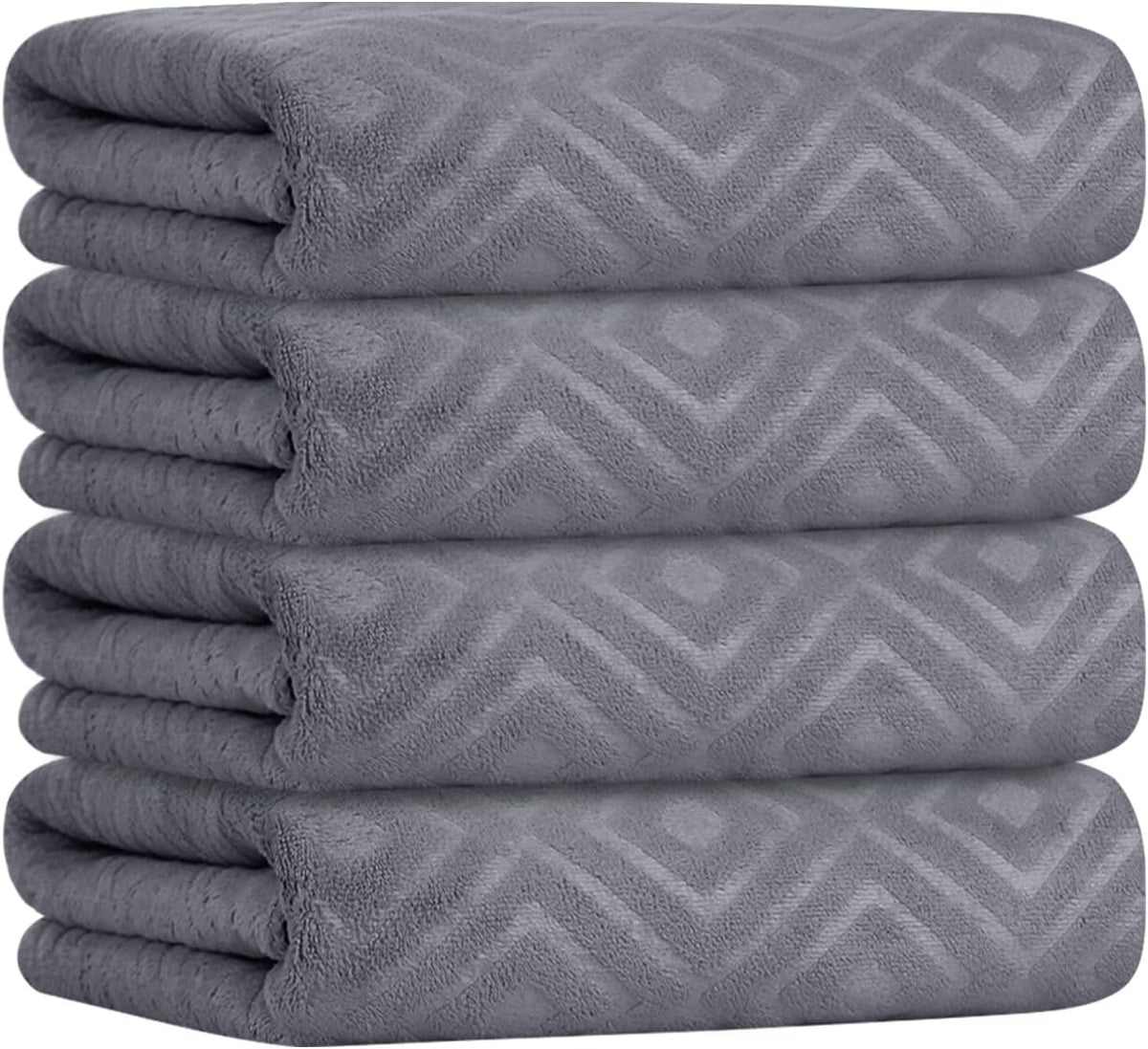 Microfiber Bath Towel (30" x 60"), Oversized Thick Towels, Soft, Super Absorbent and Fast Drying, No Fading Multipurpose Use for Sports, Travel, Fitness, Yoga, 30 in 60 in, Grey Count | Microfiber, Hanging Loop, Oversized, Soft & Absorbent, Fast
