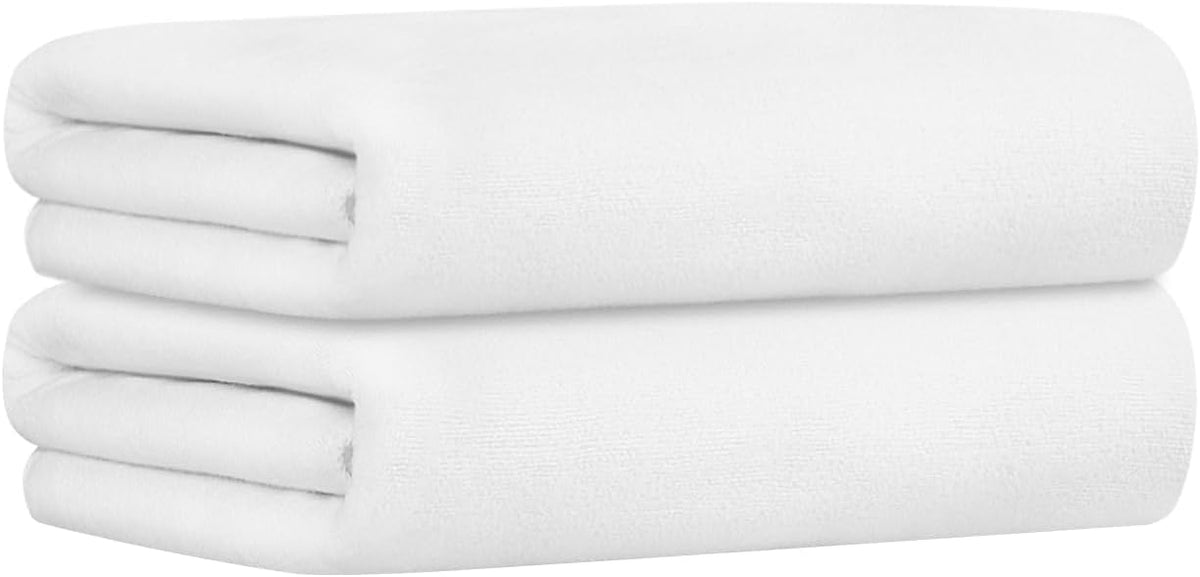 Microfiber Bath Towel (30" x 60"), Oversized Thick Towels, Soft, Super Absorbent and Fast Drying, No Fading Multipurpose Use for Sports, Travel, Fitness, Yoga, 30 in 60 in, Grey Count | Microfiber, Hanging Loop, Oversized, Soft & Absorbent, Fast