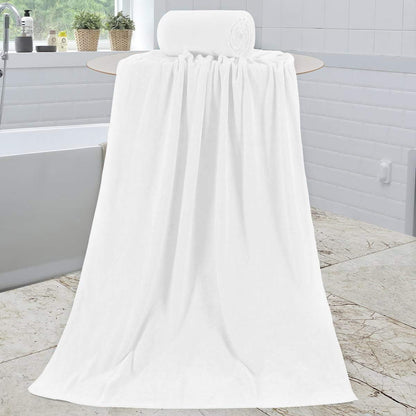 Microfiber Bath Towel (30" x 60"), Oversized Thick Towels, Soft, Super Absorbent and Fast Drying, No Fading Multipurpose Use for Sports, Travel, Fitness, Yoga, 30 in 60 in, Grey Count | Microfiber, Hanging Loop, Oversized, Soft & Absorbent, Fast