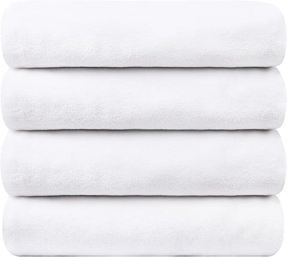 Microfiber Bath Towel (30" x 60"), Oversized Thick Towels, Soft, Super Absorbent and Fast Drying, No Fading Multipurpose Use for Sports, Travel, Fitness, Yoga, 30 in 60 in, Grey Count | Microfiber, Hanging Loop, Oversized, Soft & Absorbent, Fast