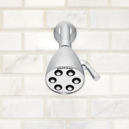 Speakman S-2252 Signature Icon Anystream Adjustable High Pressure Shower Head-2.5 GPM Solid Brass Replacement Bathroom Showerhead, Polished Chrome Finish